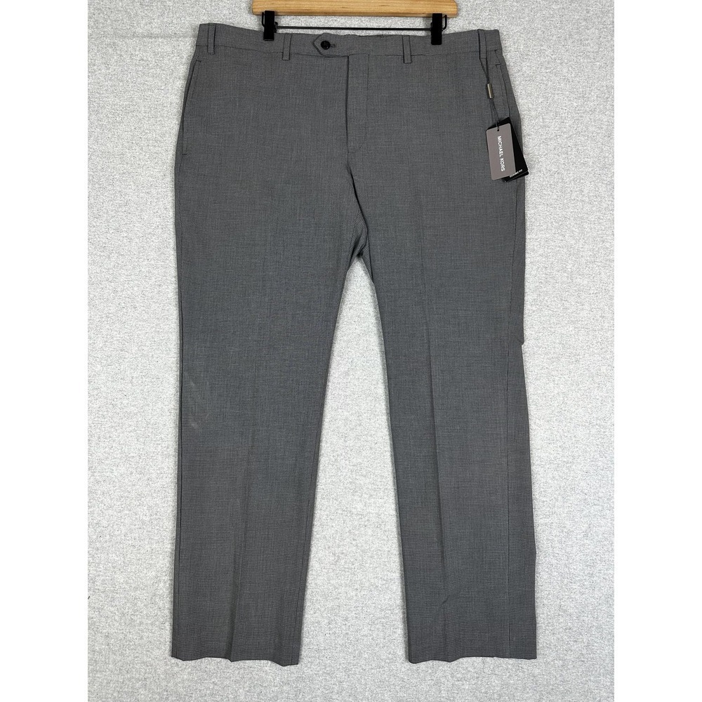 Michael Kors Dress Pants Mens 40x30 Heather Grey Classic‎ Fit Passport Travel